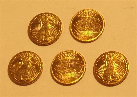 mini twenty dollar replica  gold st gaudens coins etsy