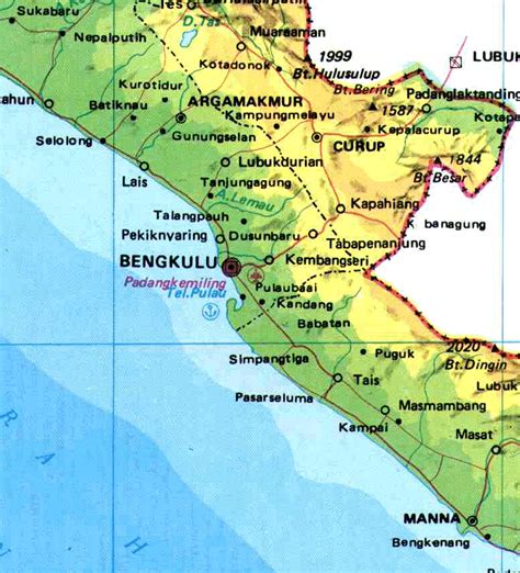 amazing indonesia bengkulu province map