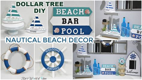 dollar tree diy nautical beach decor youtube