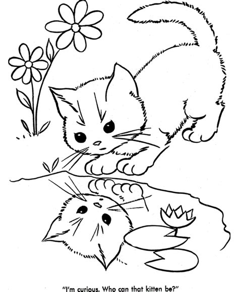 cute cartoon cat coloring page printable   printable cat