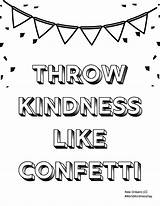 Kindness Confetti Acts Spread sketch template