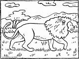 Coloring Savannah Pages Lion Colouring Nature Getcolorings Getdrawings sketch template