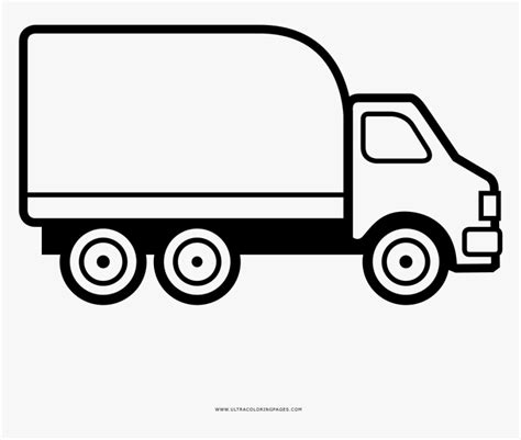 delivery truck coloring page hd png  kindpng