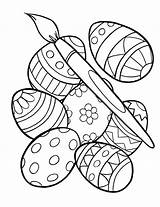 Easter Coloring Egg Pages Advanced Grown Ups sketch template