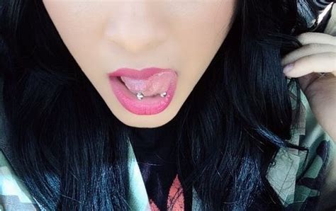 ive wanted this for a while double tongue piercing venom piercings