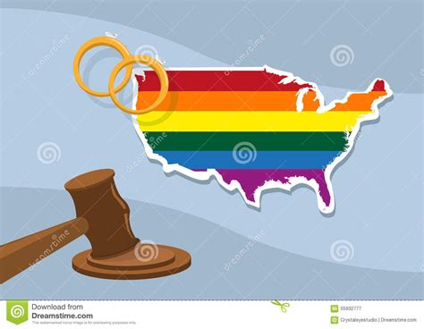 gay marriage approve nationwide in the united states stock vector image 55932777