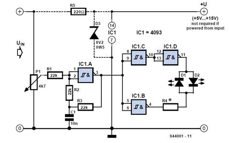 led voltage indicator schematic circuit diagram