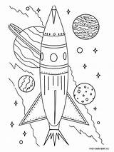 Space Coloring Pages Printable Kids Color sketch template