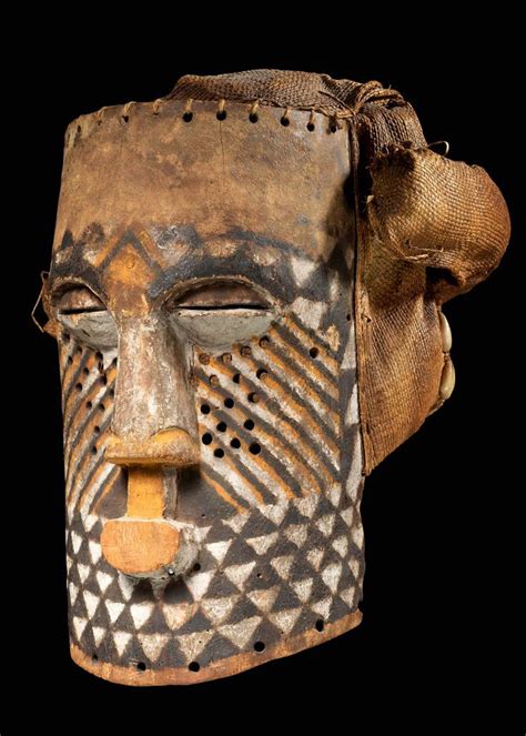 africa mask   kete people  dr congo wood raffia  pigment ocean art masks art
