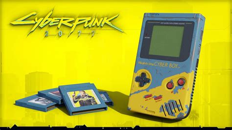 cyberpunk  themed game boy meet cyberboy  retro handheld console   future ps