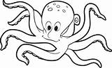 Coloring Octopus Pages Printable Outline Kids Print Cartoon Fish Getdrawings Drawing sketch template
