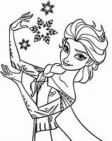 Elsa Coloring Pages Frozen Snowflake Beautiful Anna Queen Princess Create Clipart Face Drawing Color Printable Getcolorings Clipartmag sketch template