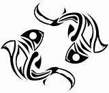 Tribal Pisces Clipartmag sketch template