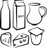 Dairy Clipart Yogurt Drawing Milk Coloring Cheese Items Clip Drawings Color Cliparts Getdrawings Clipground Library sketch template