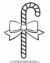 Coloring Candy Cane Pages Christmas Popular sketch template