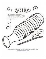 Guiro Coloring Colouring Pages Color Music Didgeridoo Lessons Musical Visit Discover sketch template