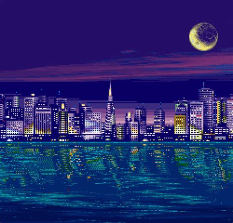 bright lights big city pixel animation pixel art pixel city
