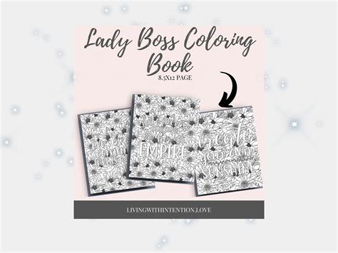 lady boss coloring book girl boss coloring book  women etsy