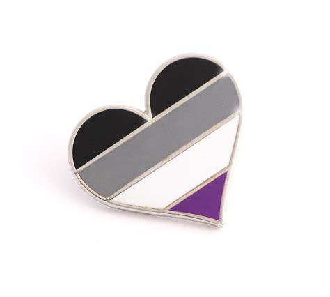 prideoutlet lapel pins asexual pride heart lapel pin