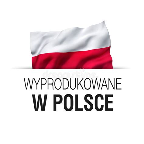 poland label  polnischer sprache stock abbildung illustration von kaufen schlag
