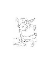 Donkey Coloring Spear Honking sketch template