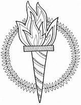 Olympics Printable Torch Olympic sketch template