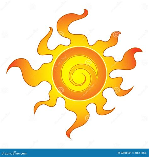 abstract sun icon stock vector image