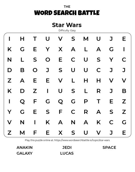 printable star wars word search