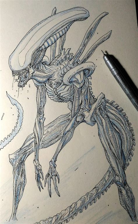 hammerpede time predator alien art alien drawings alien artwork