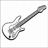 Guitar Coloring Kids Pages Drawing Electric Easy Drawings Choose Board Sketches sketch template