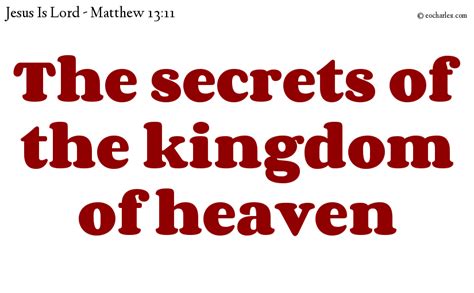 The Secrets Of The Kingdom Of Heaven