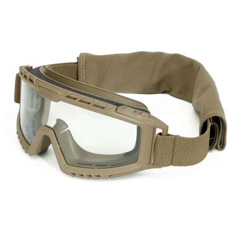 Uvex Xmf Tactical Goggles Desert Tan Frame Clear Anti