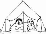 Tent Coloring Camping Drawing Color Pages Circus Draw Clip Tents Template Getdrawings Printable Getcolorings Sketch Print sketch template