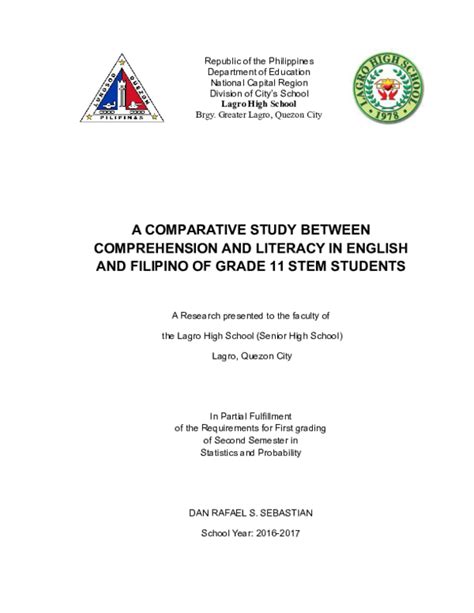 comparative study  comprehension  literacy  english