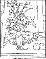 Coloring Pages Cezanne Paul Monet Monopoly Matisse Still Life Color Dover Colouring Paintings Print Famous Printable Vase Blue Book Masterpieces sketch template