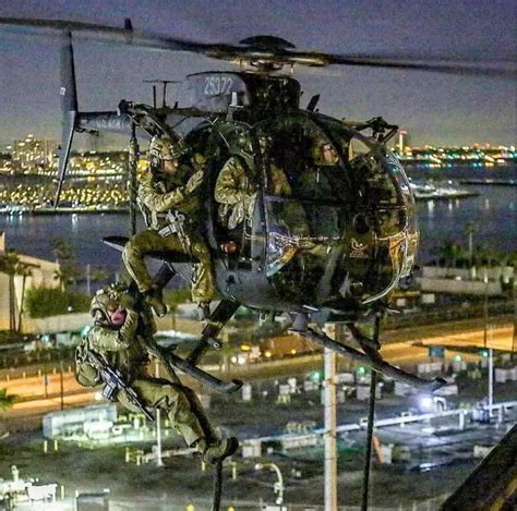 Special Operations Helicopters Descend Over Los Angeles In