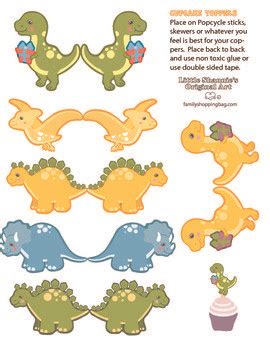 printable dinosaur cupcake toppers dinosaur cupcakes dinosaur