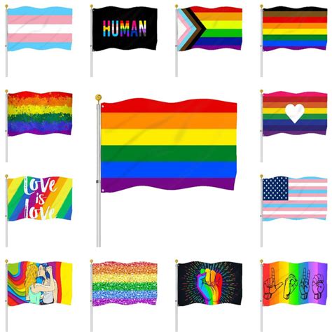 3x5ft 90x150cm rainbow flags and banners lesbian gay pride lgbt flag wish