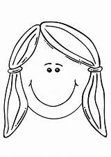 Coloring Face Pages Faces Girl Library Clipart sketch template