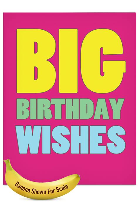 Big Birthday Wishes Big Ones Birthday Paper Card Nobleworks