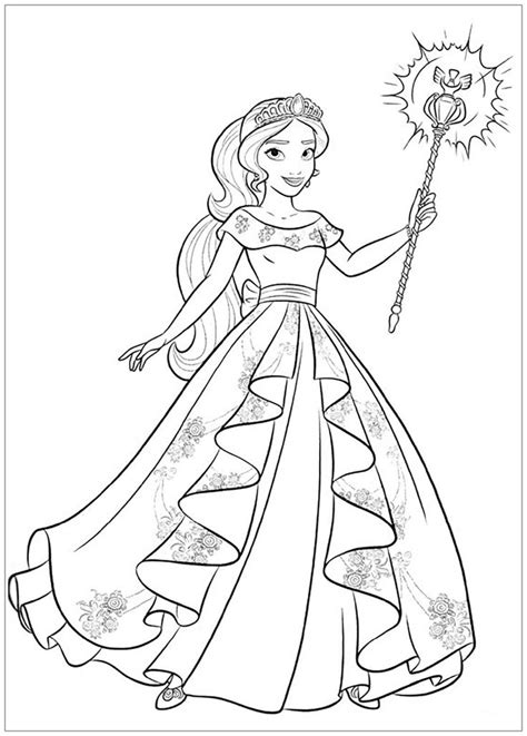 elena  avalor coloring pages  elena lovers educative printable