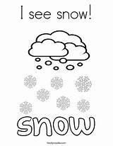 Coloring Snow Snowfall Print Ll Twistynoodle 92kb sketch template