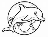 Dolphins Miami Coloring Pages Clipartmag Drawings Dolphin sketch template