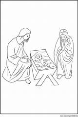 Josef Ausmalbild Malvorlage Krippe Heilige Bilder Christkind Jesuskind Religion Theodor Einhorn Malvorlagan Nici sketch template