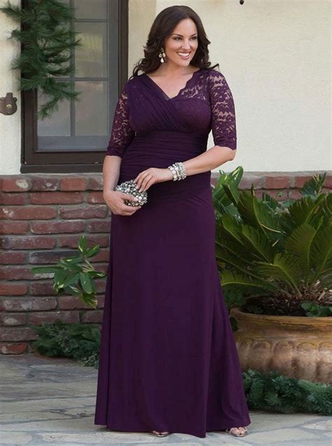 Plus Size Mother Of The Bride Dresses Purple Mother Dress
