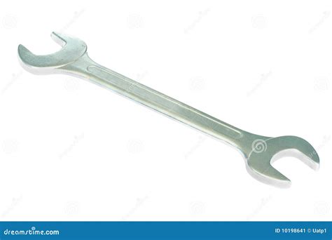 spanner stock image image  tool isolated steel single