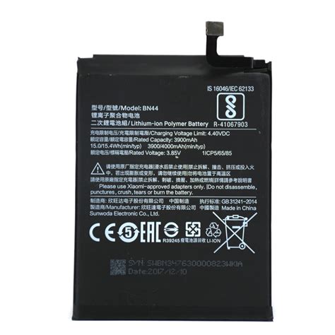 replacement battery bn  xiaomi redmi   mobile phone battery mah high capacity
