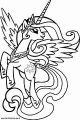 Pony Little Coloring Pages Celestia Princess G4 Colouring Rainbow Unicorn Sheets Kids Adult sketch template