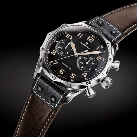 junghans meister pilot chronograph automatic  store display junghans touch