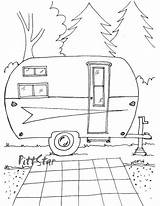 Camper Campers Trailers Motorhome Cameo Illustrations sketch template